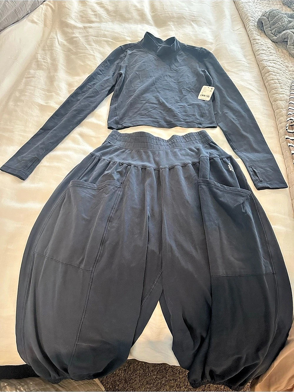 Free People Movement Matching Set Midnight Navy XS-new with tags
